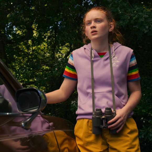 Pam & Gela Rainbow Stripe Ringer Tee T-Shirt ASO Max Mayfield - Picture 7 of 10